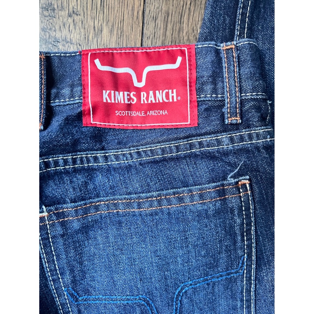 Kimes Ranch Dillon Mens Jeans 32x32 Dark Wash Straight Leg